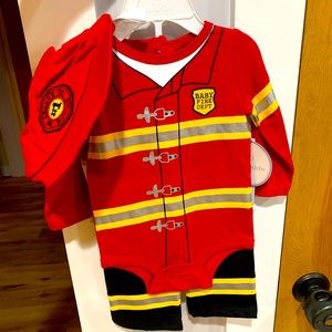 Fireman with hat infant boys 3-6 months NWT